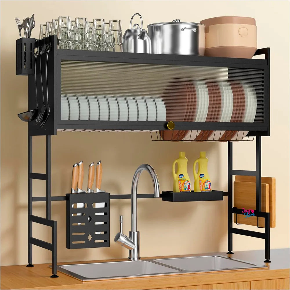 Escurridor Platos Cocina Con Gabinete + Cuchillos