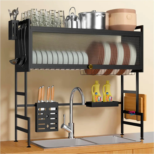 Escurridor Platos Cocina Con Gabinete + Cuchillos