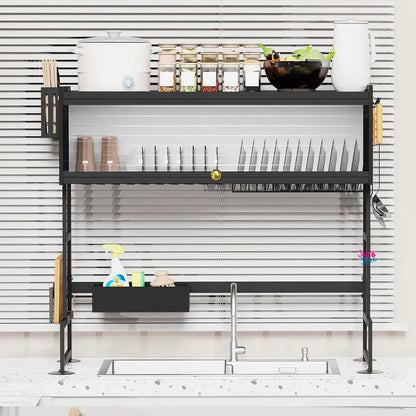 Escurridor Platos Cocina Con Gabinete + Cuchillos