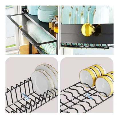 Escurridor Platos Cocina Con Gabinete + Cuchillos